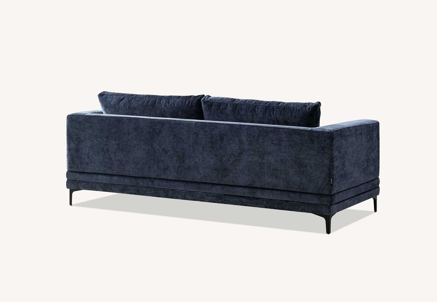 The Harlow Blue Boucle 3 + 2 Seater Premium Sofa Steel Boucle Fabric