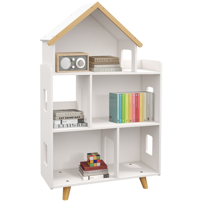 Bellaplay 3 Tier Toy Storage Shelf with 6 Cubby for Playroom, Bedroom, White