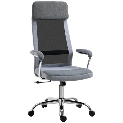 Office Chair Mesh High Back Swivel Task Home Desk Chair w/ Arm, Grey  Luna