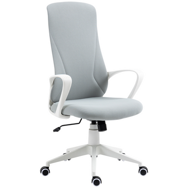 Luna High-Back Home Office Chair Height Adjustable Elastic Desk Chair Grey