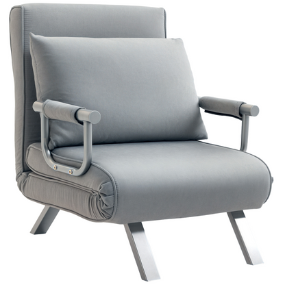 Aurora Single Folding 5 Position Convertible Sleeper Chair Bed