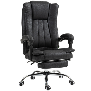 Luna Executive Office Chair Computer Desk Chair for Home w/ Footrest, Black