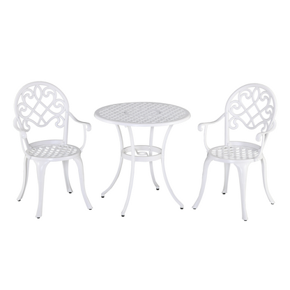 Esterno 3PCs Bistro Set,  Aluminium Garden Table and Chairs
