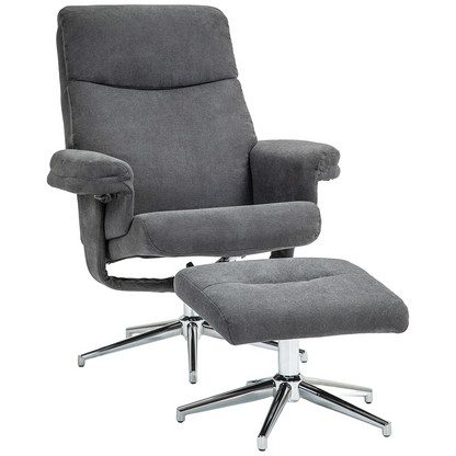 Aurora Recliner Chair with Footstool with Adjustable Back