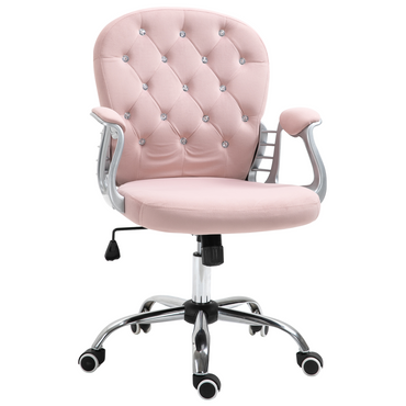 Luna Office Chair PU Diamante Padded Ergonomic 360° Swivel
