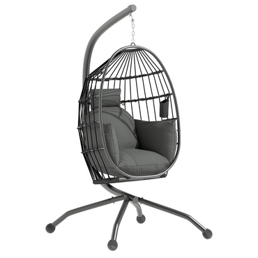 Esterno Egg Chair Outdoor Indoor Garden Swing Chair, Folding Basket