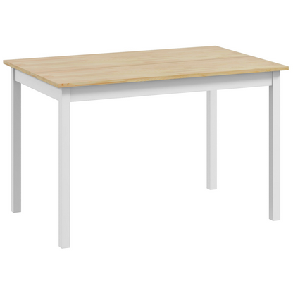 Aurora Dining Table Farmhouse Kitchen Table w/ Wood Frame for Dining Room