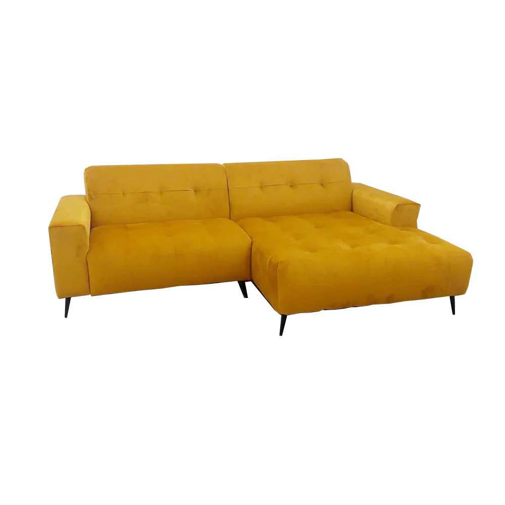 Oslo Premium Plush Velvet Fabric Corner 2 Piece Open Plan Sofa In 6 Colours