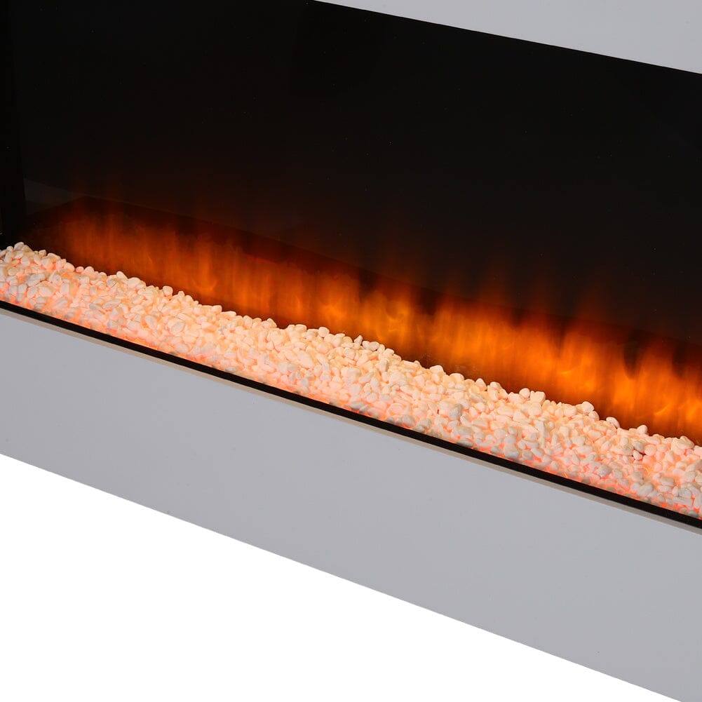 50 Inch 2000W Electric Fireplace Oddly unique L Shaped Wall Mounted Fireplaces