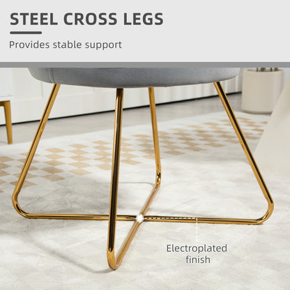 Aurora Accent Chair, Velvet Armchair with Lotus Backrest, Steel Legs