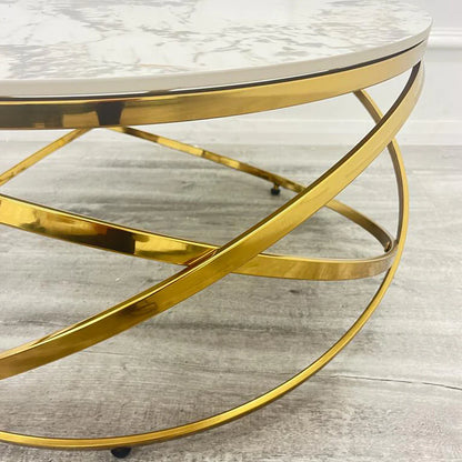 Spiro Golden Round Coffee Table