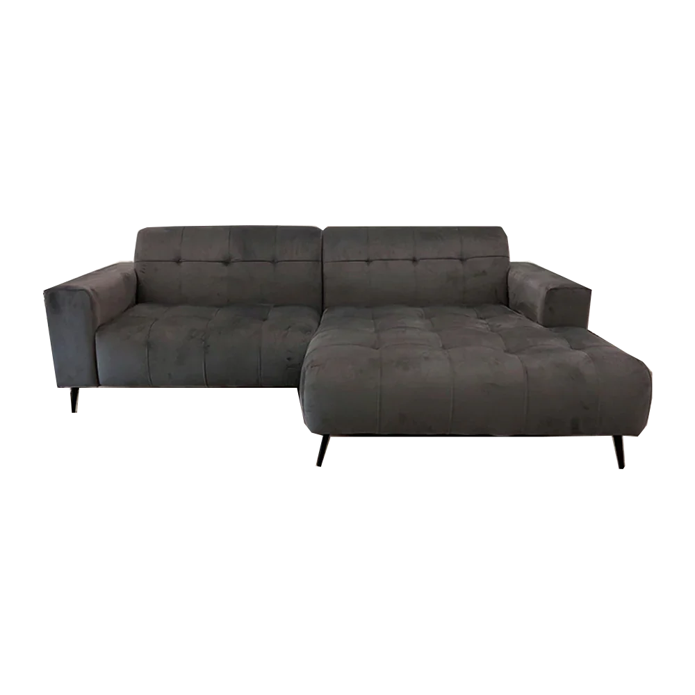 Oslo Premium Plush Velvet Fabric Corner 2 Piece Open Plan Sofa In 6 Colours